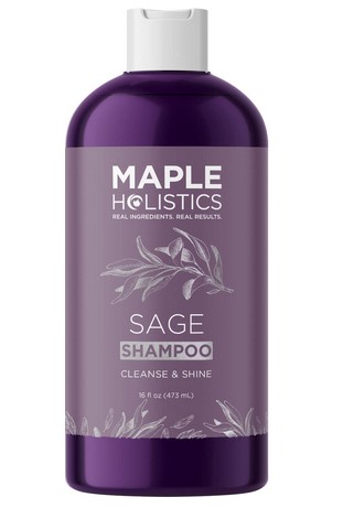 Natural Sage Shampoo for Dandruff and Dry Scalp Sulfate Free Anti Dandruff Itchy Flaky Scalp Antifungal Tea Tree Oil Rosemary Jojoba and Argan Oil