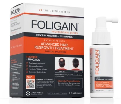 FOLIGAIN Advanced Hair Regrowth Treatment Foam For Men with Minoxidil