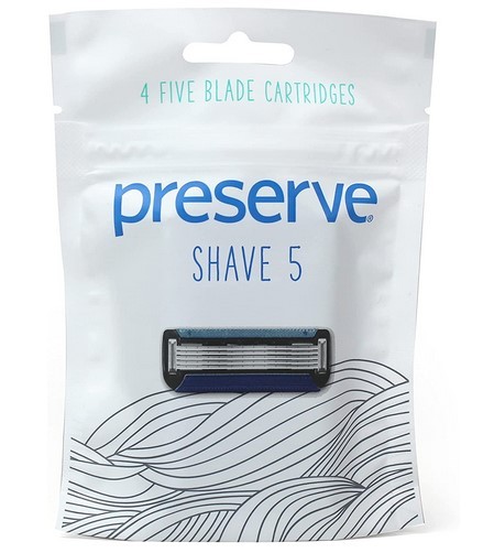 Preserve Five Blade Replacement Cartridges for Preserve Shave Five Recycled Razor