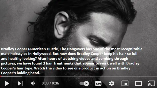 Bradley Cooper Hair | Products 