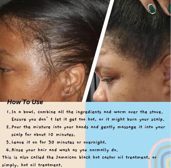 black jamaican castor oil before and after