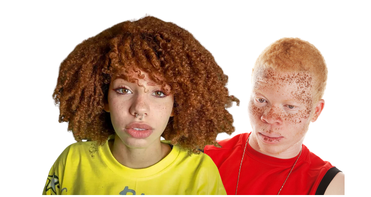 Black Person with Ginger Hair