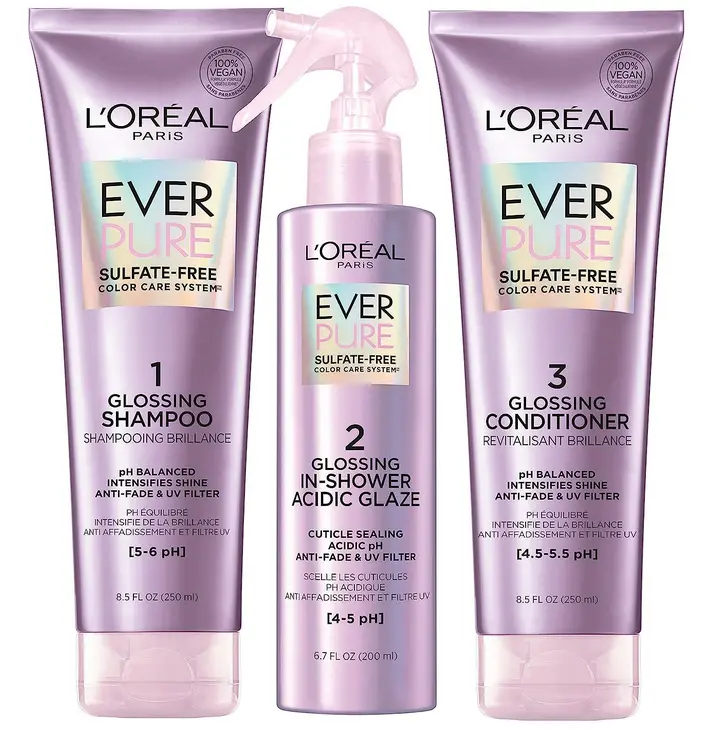  L'Oreal Paris, Glossing System, Intensifies Shine & Softness on Dull Hair with Argan Oil, Split End Repair in 24 HRS, Sulfate Free & Vegan