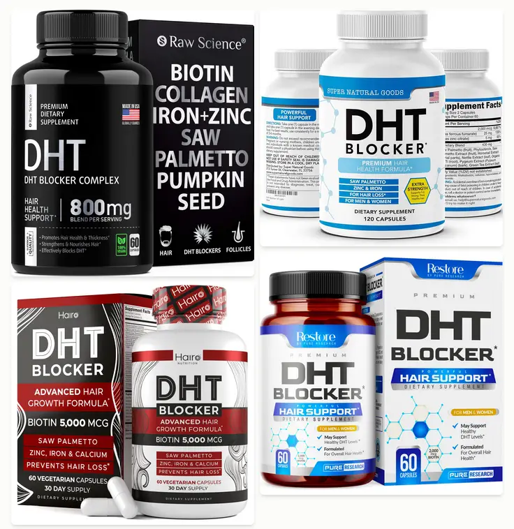 Hair Loss Supplement DHT Blocker with Biotin for Men & Women