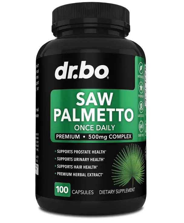 Saw Palmetto for Men Prostate Health - Hair Growth Plus Bladder Control Supplements Complex & DHT Blocker for Women & Men