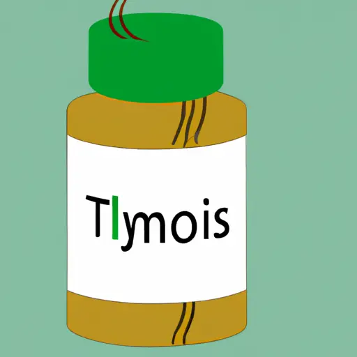 A depiction of a pill bottle with the name Tymlos and a strand of hair to represent the topic of hair loss potential with Tymlos.