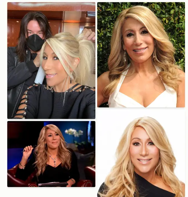 Lori Greiner on Shark Tank, with her hair looking particularly voluminous