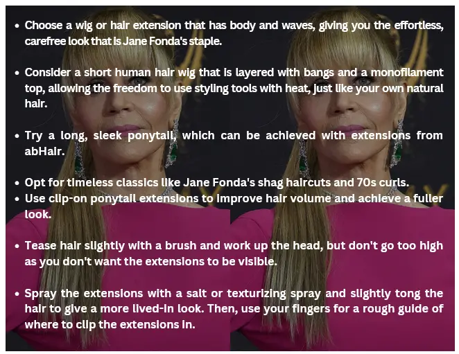 Styling Hair Extensions Like Jane Fonda