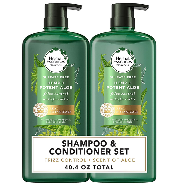 Herbal Essences Sulfate Free Hemp Potent Aloe Shampoo and Conditioner Set