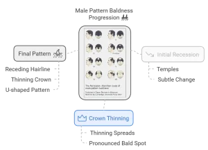 male pattern baldness stages