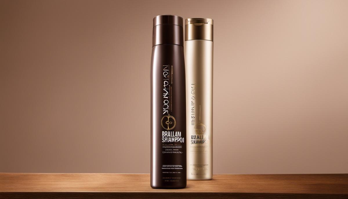 A bottle of Brazilian Blowout Shampoo with the text 'Brazilian Blowout Shampoo: Overview' next to it.