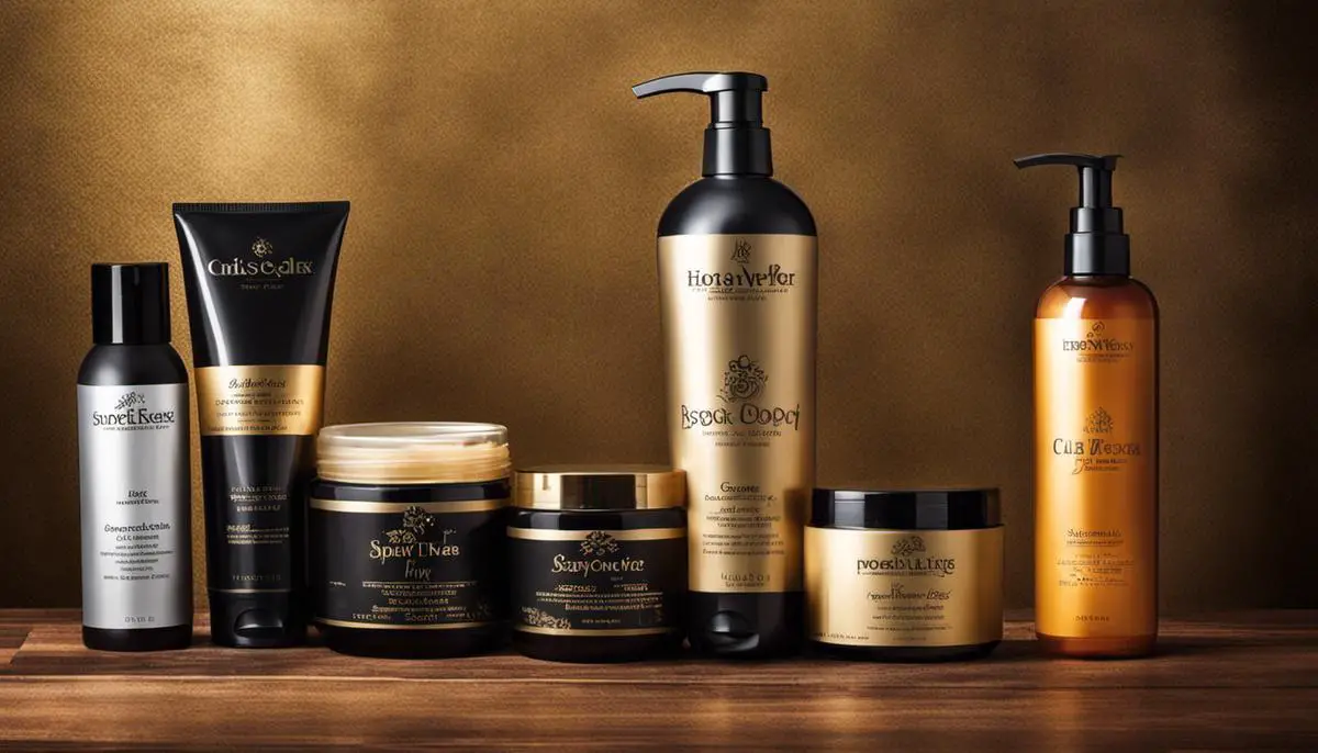 A variety of hair care products for different hair needs.