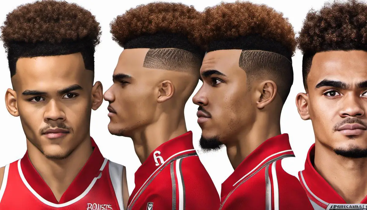 Image depicting Trae Young's hairline transformation over the years