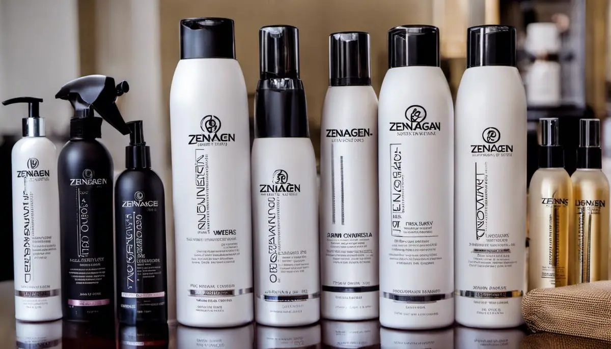 Image of Zenagen hair care products